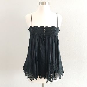 Crochet Detail Catherine Malandrino Tank Top